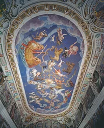 Astrological ceiling, in the Sala del Mappamondo